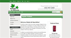 Desktop Screenshot of maplesadspecialties.com